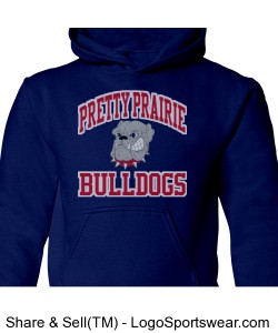 Youth Bulldogs Hoodie Royal Blue Design Zoom