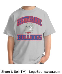 Youth Bulldogs T-shirt Light Grey Design Zoom