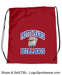Drawsting Bulldog Bag-Red Design Zoom